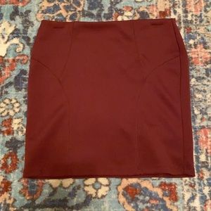 Maroon mini skirt